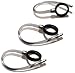 3pcs New Earhooks Wireless Bluetooth Headset HX-550 H-17 H17-txt H525 Headsets Ear Hooks Loops Clips Stabilizers Earloops Earclips Replacement Parts , Black Sea International Logo Good Quality Micro Fiber (random color) 7X6