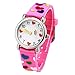 Eleoption Waterproof Kids Watches for Kid Girls Boys Toddlers Watch 3D Cute Cartoon Silicone Wristwatches Time Teacher Gift for Little Kids Boys Girls Children Birthday Gift (Hearts-Pink)