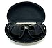 Evidence Metal & Plastic Hip Hop Flat Top Aviator Sunglasses (Matte Black & Gold Frame w/Case, Black)