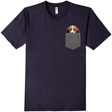 Men's Dog in Your Pocket Tshirt Beagle Shirt XL Navy