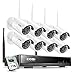 ZOSI 8CH 1080P Wireless Security Cameras System With 1TB Hard Drive,H.265+ 8Channel 1080P NVR and 8PCS 1080P 2.0MP Weatherproof Home Video Surveillance WiFi Cameras with Night Vision,Motion Detection primary