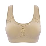 Senchanting Women Comfort Breathable Racerback Wirefree Mesh Workout Sports Bra