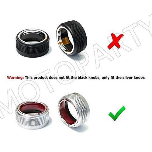 Motoparty AC Climate Control Knob Ring Covers For Subaru WRX STI Impreza Forester XV Crosstrek Control Switch Knob Covers,Black Anodized Aluminum