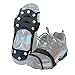 Yoklili Walk Traction Ice Cleats Grips for Snow & Ice, Anti Slip 10 Manganese Steel Spikes, Durable Silicone Crampons, Attaches Over Shoes/Boots for Walking, Jogging, Hiking, Mountaineering in Winter