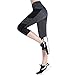 picotee Capri Leggings with Pockets for Women Mesh Camo Leggings Active Yoga Pants High Waisted Gray Large