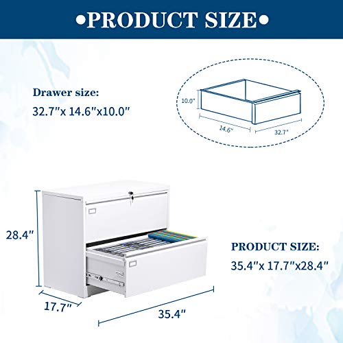 2 Drawer Lateral File Locking Lateral Filing with