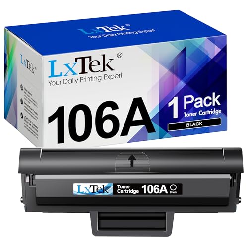 LxTek 106A with Chip Compatible for HP 106A W1106A Laser Toner 107a 107r 107w for MFP 135a 135r 135w 135wg 137fnw 137fwg (Black, 1-Pack)