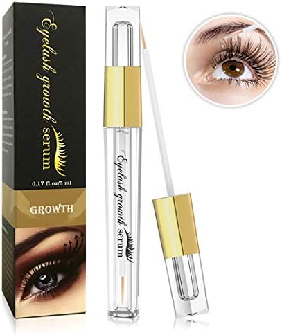 Eyelash Growth Serum- Natural Eyelash Growth Enhancer for Longer and Thicker, Fuller and Healthier Eyelash &Eyebrow - FDA Approved- No More False Eyelashes & Eyebrow Tattooing-5ml