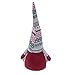 GMOEGEFT Scandinavian Christmas Gnome Plush, Swedish Tomte, Nordic Santa Gnome, Holiday Home Decoration Birthday Gift, 17 Inches (Grey Geometry Sit)