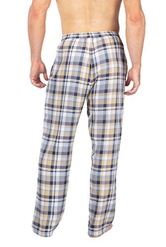 image for TexereSilk Men's Woven Plaid PJ Pants - Pajamas in Bamboo Viscose by T