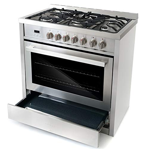 COSMO COSF965NF 36 In. Dual Fuel Range With 5 Gas Burners, Electric