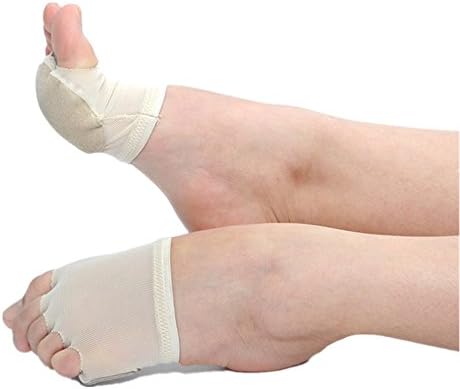 MIKIBANA Belly Ballet Dance Toe Pad Modern Five Holes Half Lyrical Dance Shoes Paws (Large)