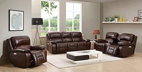 Amax Leather - Westminster II Leather Power Reclining 3 Piece Sofa Set with Power Headrest