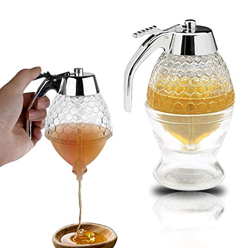 COOAK Honey and Syrup Dispenser Acrylic Storage Pot(Not Glass) Shatter