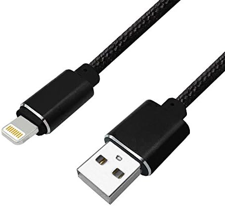 Lightning Cable, HOISAN 3ft Nylon Braided Charging Cable Cord Lightning to USB Cable for iPhone X / 8 / 8 Plus / 7 / 7 Plus/6 /6s/ 6 plus/ 6s plus/ SE/ 5s/ 5c, iPad (3ft Black)