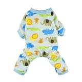 Fitwarm® Cute Lion Dog Pajamas Dog Jumpsuit Dog Clothes Soft Dog Shirt, Medium