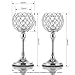 VINCIGANT 2PCS Silver Crystal Candle Holders/Candlesticks for Christmas Decoration Wedding Anniversary Dinning Table Centerpieces, 10 Inches Tall
