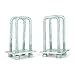 Sturdy Built Single Axle Galvanized U Bolt Kit for mounting Boat Trailer Leaf Springs for 2x3 axle - 6 1/4