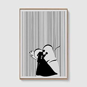 Framed Canvas Home Artwork Decoration Lines Art Canvas Wall Art for Living Room, Bedroom - 16x24 inches