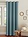 H.VERSAILTEX Grommet Bedroom Curtain Thermal Insualted Room Darkening Curtain for Living Room Window Treatment Long Curtain for Patio Door, Christmas Holiday Curtain (1 Panel, Stone Blue, 52'W x 96'L)