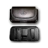 BLACK HORIZONTAL LEATHER COVER BELT CLIP SIDE CASE POUCH FOR VERIZON Samsung Intensity III 3 SCH-U485