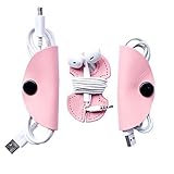 Cord Keeper (Cord Clam) & Headphone Wrap 3-Pack Handmade by Hide & Drink :: Florida Flamingo