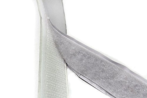 BONUS Eurotech 1BZ21.00.0020/025 Hook And Loop Fasteners, Self Adhesive,20 mm, Set: 25 m Hooks And Loops, White