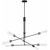 Maxim Equilibrium - 36W 6 LED Pendant-33 Inches Tall and 51.75 Inches Wide-Black Finish