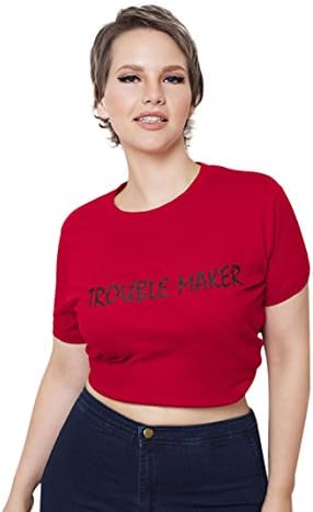 Rebdolls Women's Rebdolls Trouble Maker Crop Top 2X Red