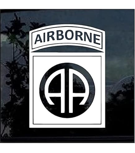82nd Airborne AA Wings Sticker Decal 4x2.02 Inches - Military Pride Vinyl