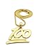 NYFASHION101 Solid Perfect Score 100 Emoji Pendant 2mm 24