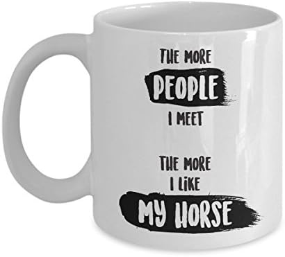Horse Gifts Lover Coffee Mug Best Super Funny and Inspirational Decoration Present for Equestrian Owner - 11 oz ounce Ceramic Tea Cup - Ultimate Dressage Show Jumping Horseback Travel Gear - Christmas