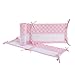 NoJo 4 Piece Secure Me Crib Liner, Lattice, Dark Pink