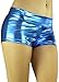 ToBeInStyle Women's Elastic Higher Waisted Metallic Mini Shorts