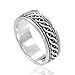 Chuvora 925 Sterling Silver Woven Celtic Knot Band Ring - Nickel Free Size 8
