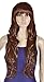 EPYA Women's Light Brown Long Curly Wavy Full Hair Wigs Free Wig Cap