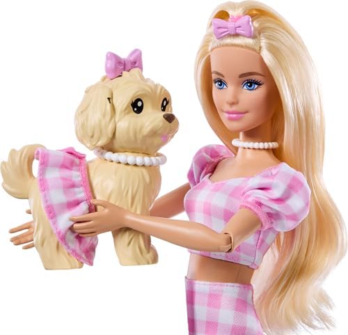 Twinning Looks Bambola con cagnolino in abiti rosa coordinati