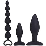 Tymeir Silicone Ass Beads of 6 Beads,3 Sex Toys for Ass Masturbation and Expansion