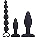 Tymeir Silicone Ass Beads of 6 Beads,3 Sex Toys for Ass Masturbation and Expansion