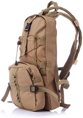 HHIGH Hydration Pack Backpack ,Lightweight waterproof Tactical Rucksack with 2.5L Leak Proof Bladder for Hiking, Cycling, Biking, Running, Walking , Climbing ect (Khaki)