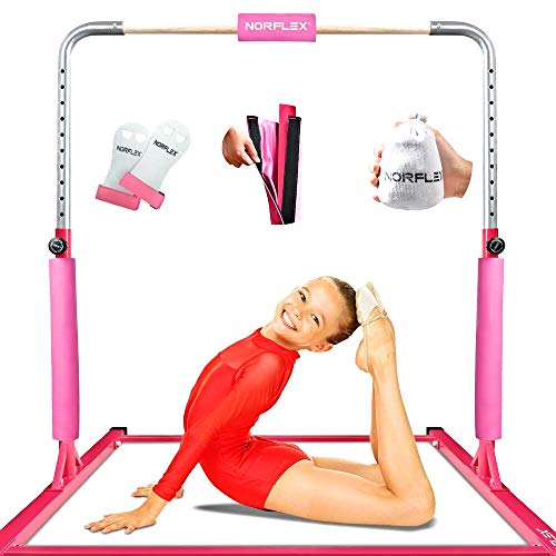 NORFLEX Adjustable Gymnastics Bar for Kids Gym Bar Set Gymnastics