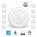 JULLISON 10 Packs 4 Inch LED Low Profile Recessed & Surface Mount Disk Light, Round, 10W, >600 Lumens, 3000K Warm White, CRI80, DOB Design, Dimmable, ETL Listed, White
