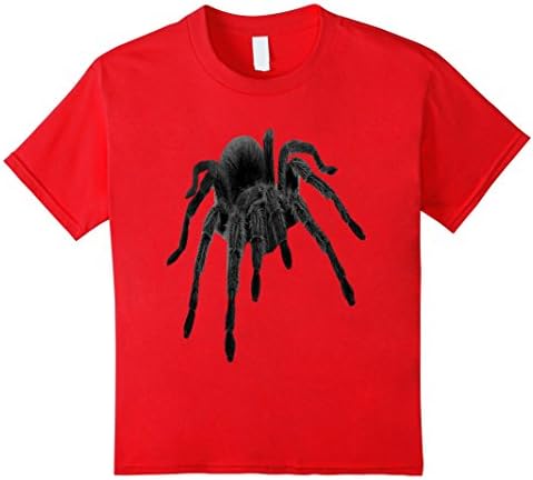 Kids Haunted Black Spider T-Shirt 6 Red