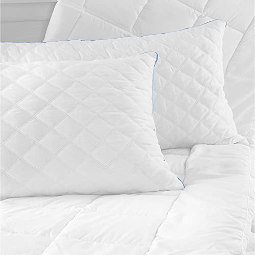SensorPEDIC GelInfused Memory Foam Cluster Bed Pillow, White 2 Count