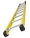 Louisville Ladder FE8912 Fiberglass 375 lb Duty Rating Type IAA Manhole Ladder, 12', Yellow