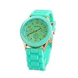 PromiseU Women's Silicone Band Jelly Gel Quartz Wrist Watch