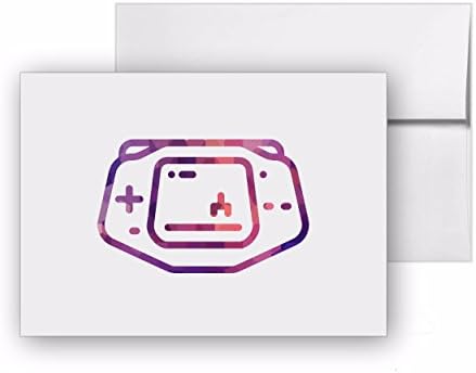 Gameboy Advance Technology Retro Gaming, Blank Card Invitation Pack, 15 cards at 4x6, with White Envelopes, Item 97265