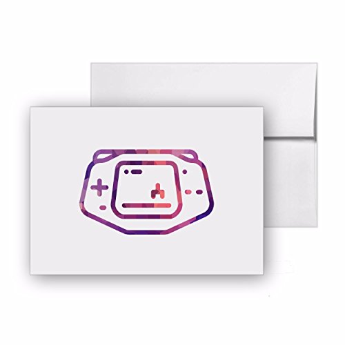 Gameboy Advance Technology Retro Gaming, Blank Card Invitation Pack, 15 cards at 4x6, with White Envelopes, Item 97265