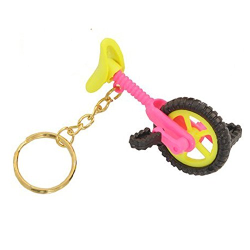 Unicycle Plastic Keychain