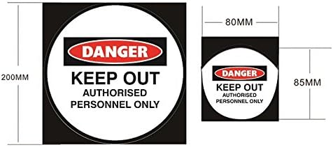 Foldable Collapsible Frisbee Fan With Pouch - Danger Keep Out - Set of Two